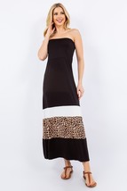 Celeste Leopard Maxi Dress Plus Size &amp; Regular Women’s Strapless Casual ... - $30.00