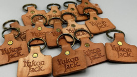 Keychain  14 Yukon Jack Leather Heublein Hartford CT Vintage 1970 - $25.19