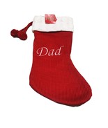 Christmas Home Sweater Style Embroidered Letters Knit DAD Stocking 16 In... - $57.23 CAD