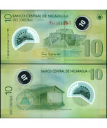 Nicaragua 10 Cordobas. 2007 (2012) Polymer UNC. Banknote Cat# P.201b - £1.09 GBP
