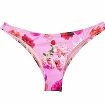 VICTORIA&#39;S SECRET Zuma Etsy Brazilian Swim Bottom Pink Floral Size M - £19.12 GBP