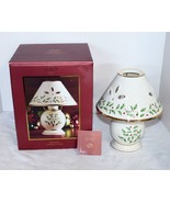 Lenox Holiday Candle Lamp # 6238737 ~ Holly Berry ~ Open Box + Paperwork - £47.40 GBP