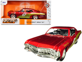 1967 Chevrolet Impala SS #67 &quot;Golden Ruby&quot; Red with Gold Stripes &quot;Bigtime Muscle - £34.04 GBP