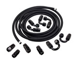 AN8 8AN Fitting Stainless Steel Nylon Braided Oil Fuel Hose Line 16Feet Kit - $52.82