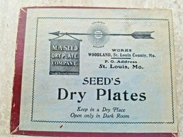 Sealed Box M.A. Seed Dry Plate 4&quot;x 5&quot; Glass Photographic Dry  Plates St.... - $159.95