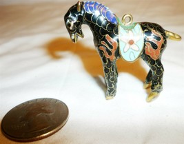 Miniature Cloisonne Enamel Metal Horse Figurine Ornament - £9.43 GBP