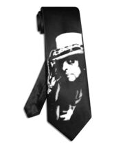 Alice Cooper tie black satin silk hand-painted necktie - $28.00