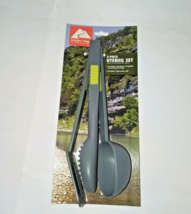 Ozark Trail Outdoor Equipment 3-piece Utensil Set Spatula Tongs Spoon - £9.20 GBP