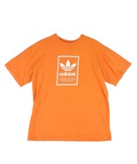 Vintage Adidas Men&#39;s L White Logo Orange T-Shirt, Streetwear Sporty - $19.35