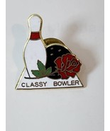 Vintage Classy Bowler Womens Bowling Lapel Pin 1” Inch - $19.59