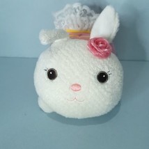 Metoo Plush Bunny Rabbit White Girl Phone Holder Pink Stuffed Animal Soft - £19.66 GBP