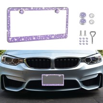 Piburth Bling Car License Plate Frame, Sparkly Rhinestone Stainless Steel Licen - $23.75