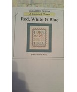 Elizabeth&#39;s Designs ~ A Stitch &amp; A Charm Red, White &amp; Blue Cross Stitch ... - €3,45 EUR