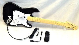 OFFICIAL Rock Band 1 XBox 360 Wired Fender Strat Guitar hero 5 2 3 beatl... - £140.08 GBP
