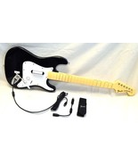 OFFICIAL Rock Band 1 XBox 360 Wired Fender Strat Guitar hero 5 2 3 beatl... - £142.22 GBP