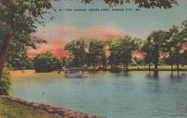 The Lagoon Swope Park Kansas City Missouri MO 1943 to Iantha Postcard B31 - $2.96