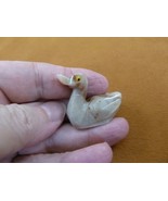 (Y-DUC-13) gray DUCK bird stone soapstone CARVING PERU I love water fowl... - £6.76 GBP