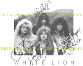 White Lion Band Autographed 8x10 Rp Photo All Four Mike Tramp Vito Bratta + - £14.93 GBP