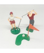 Vintage Golf Man Woman Cake Toppers Figures Lot of 4 Hong Kong Wedding - $10.00