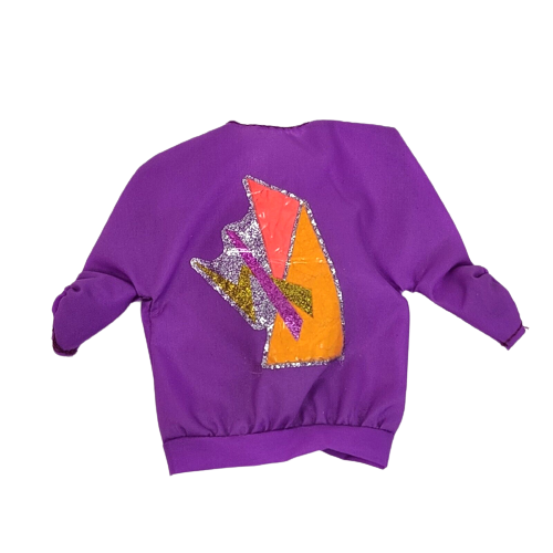 VINTAGE MATTEL BARBIE AND ROCKERS DOLL CONCERT FASHIONS PURPLE SHIRT ORANGE - £22.42 GBP