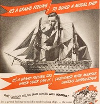 1947 Texaco Gasoline &amp; Oil Company Advertisement Model Ship Nautical E8F - $29.99