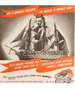 1947 Texaco Gasoline &amp; Oil Company Advertisement Model Ship Nautical E8F - $41.01 CAD