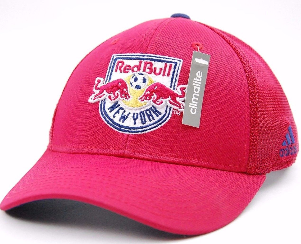 New York Red Bulls FC adidas M520Z MLS Net Burner Team Logo Soccer Cap L/XL
