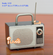 AirAds Dollhouse 1:12 miniature old style antenna TV - £3.78 GBP