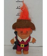 Vintage My Lucky Russ Berrie Troll 6&quot; Doll Orange Hair Pilgrim Thanksgiv... - $21.15 CAD