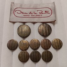 Oscar De La Renta Bronze Blazer Buttons 10 2-Large, 8 Smaller - $14.95
