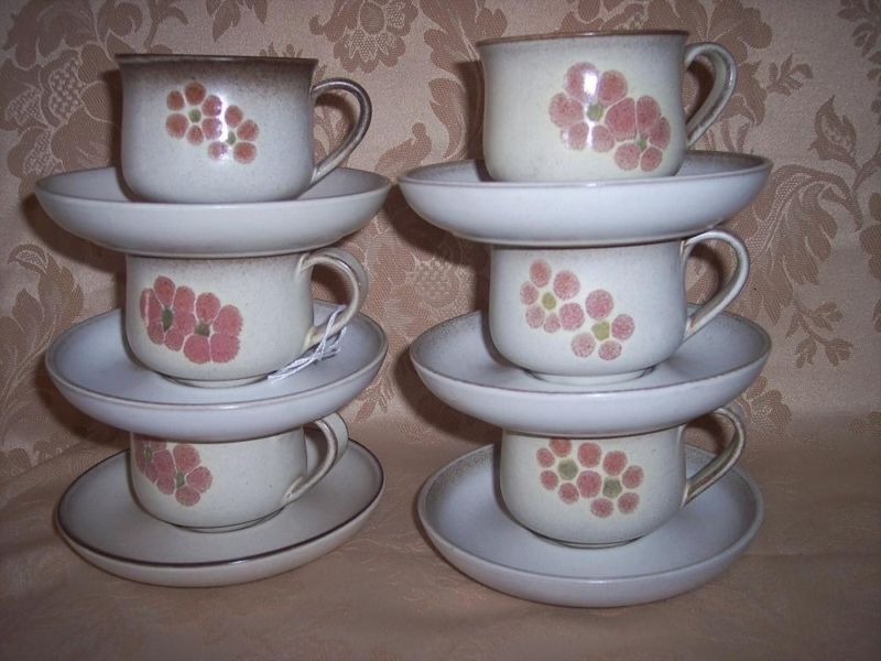 12 Denby Gypsy England Cups and Saucers - $33.33