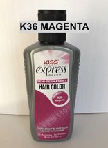 Kiss Express Semi Permanent Hair Color K36 Magenta 3.5 Fl. Oz. - £3.91 GBP