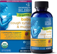 Mommy&#39;s Bliss Organic Baby Cough Syrup and Mucus + Immunity Support, Contains Or - £19.23 GBP