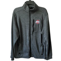 NCAA OSU Ohio State Buckeyes Zip Gray Game Day Shell Jacket Medium Zip Pockets - $29.00