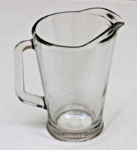 NEW LIBBEY CLEAR GLASS WATER PITCHER 60 FL OZ HEAVY (4 LB) 9” TALL CRISA... - £9.43 GBP