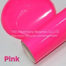 Ar styling fluorescent pink car vinyl sticker glossy color vinyl film self adhesive car thumb200