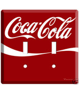 NEW RED COCA-COLA DOUBLE LIGHT SWITCH COVER WALL PLATE  - $22.99