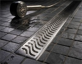 Quartz Linear Drain Flag 55 Flange Edge - Stainless Steel  - $953.00