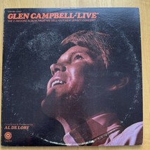 Glen Campbell &quot;LIVE&quot; Double LP- Capitol Records STBO-268 New Jersey - £4.48 GBP