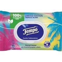 Tempo Tropical ISLAND- Wet Wipes - Made In Germany Free Us Shipping - £7.34 GBP