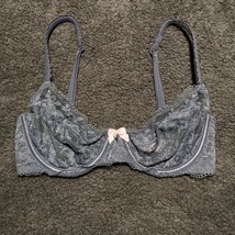 Body By Victoria Secret Unlined Demi Push Up Unpadded Underwire Gray Bra 32D - £15.72 GBP