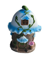 5&quot; Tall Fairy Garden House Blue Roof  Figure - £10.85 GBP