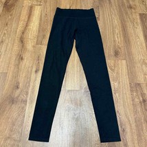 Aerie Chill Play Move Solid Black Leggings Cotton Feel Size Small Pants - $17.82