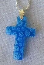 Beautiful blue Morano cross - $23.00