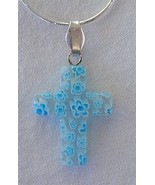Beautiful light blue Morano cross - $31.71 CAD