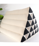 KA MON CHAN - Thai Triangle Cushion (White and Black) - £213.88 GBP