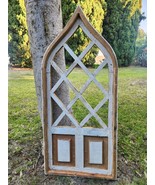 Arch Wood Farmhouse Cathedral Window Rustic Distress Wall Decor Cremito ... - $79.19 CAD