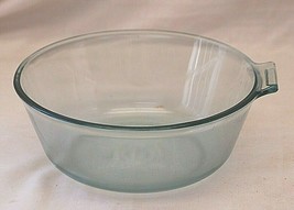 Pyrex Flameware Blue Tint Glass Sauce Mixing Bowl Tab Handle Vintage 833-B - £21.24 GBP