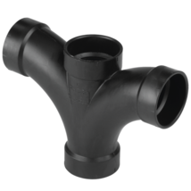 NIBCO 3 in. ABS DWV All Hub Double Fixture Sanitary Tee Black - $38.51