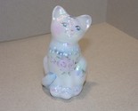 Fenton Iridized Milk Glass Kitten w/ Hand Painted Decoration  - $44.99